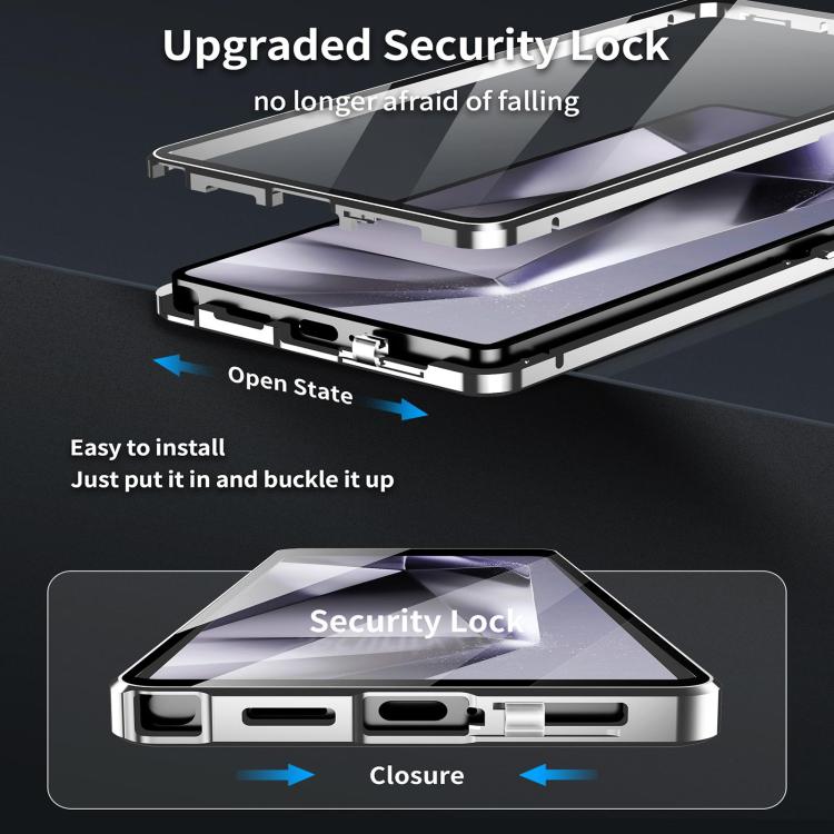 HD Full Cover Magsafe Magnetic Metal Tempered Glass Phone Case, For Samsung Galaxy S26 Ultra 5G, For Samsung Galaxy S25 Ultra 5G, For Samsung Galaxy S24 Ultra 5G, For Samsung Galaxy S24+ 5G, For Samsung Galaxy S23 Ultra 5G