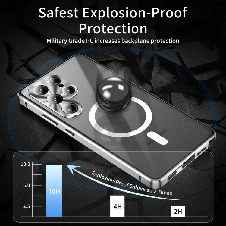 HD Full Cover Magsafe Magnetic Metal Tempered Glass Phone Case, For Samsung Galaxy S26 Ultra 5G, For Samsung Galaxy S25 Ultra 5G, For Samsung Galaxy S24 Ultra 5G, For Samsung Galaxy S24+ 5G, For Samsung Galaxy S23 Ultra 5G