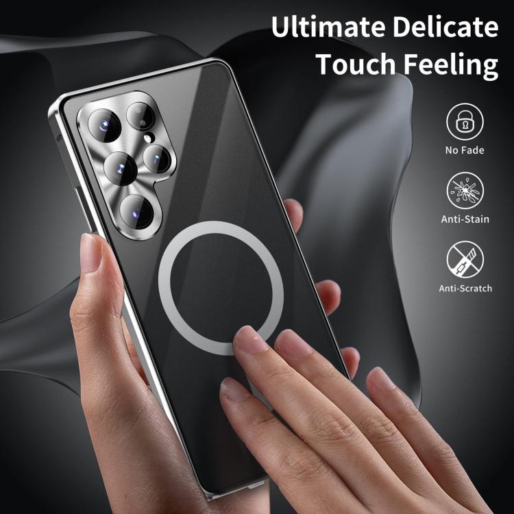 HD Full Cover Magsafe Magnetic Metal Tempered Glass Phone Case, For Samsung Galaxy S26 Ultra 5G, For Samsung Galaxy S25 Ultra 5G, For Samsung Galaxy S24 Ultra 5G, For Samsung Galaxy S24+ 5G, For Samsung Galaxy S23 Ultra 5G