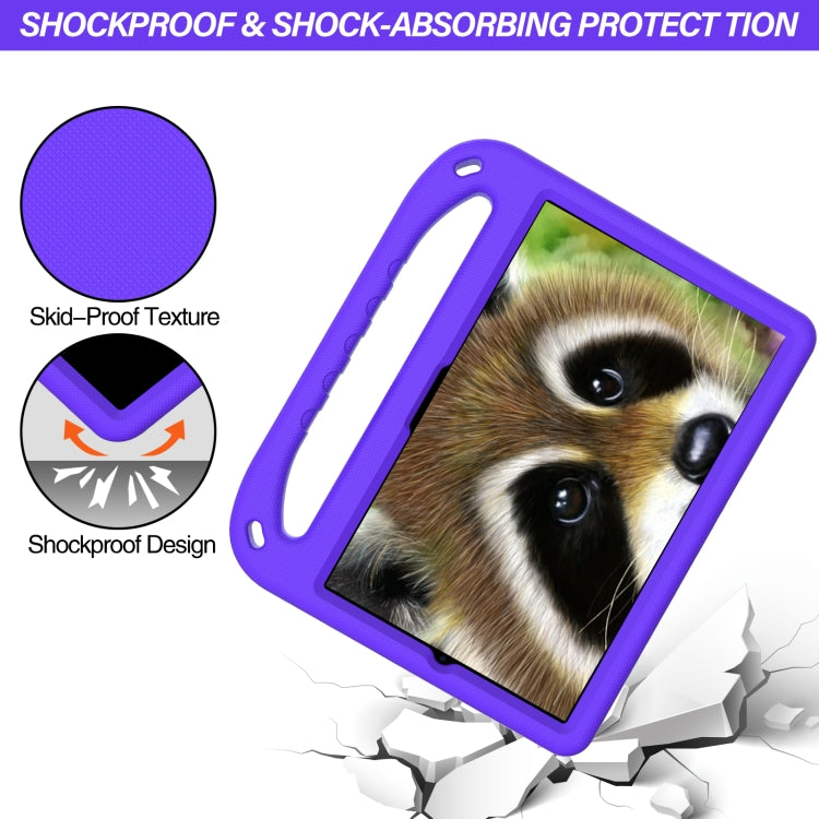 For Samsung Galaxy Tab S6 Lite P610 Handle EVA Shockproof Tablet Case with Holder(Purple)