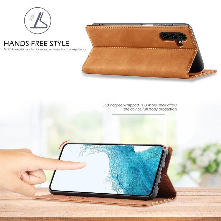 LC.IMEEKE Strong Magnetism Ultra-thin Matte Leather Phone Case, For Samsung Galaxy A34 5G