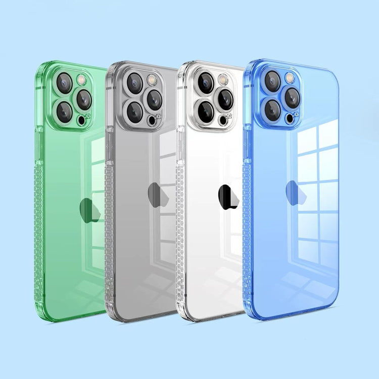 For iPhone 12 Pro Max Straight Edge Shockproof Anti-skid TPU Phone Case(Green)