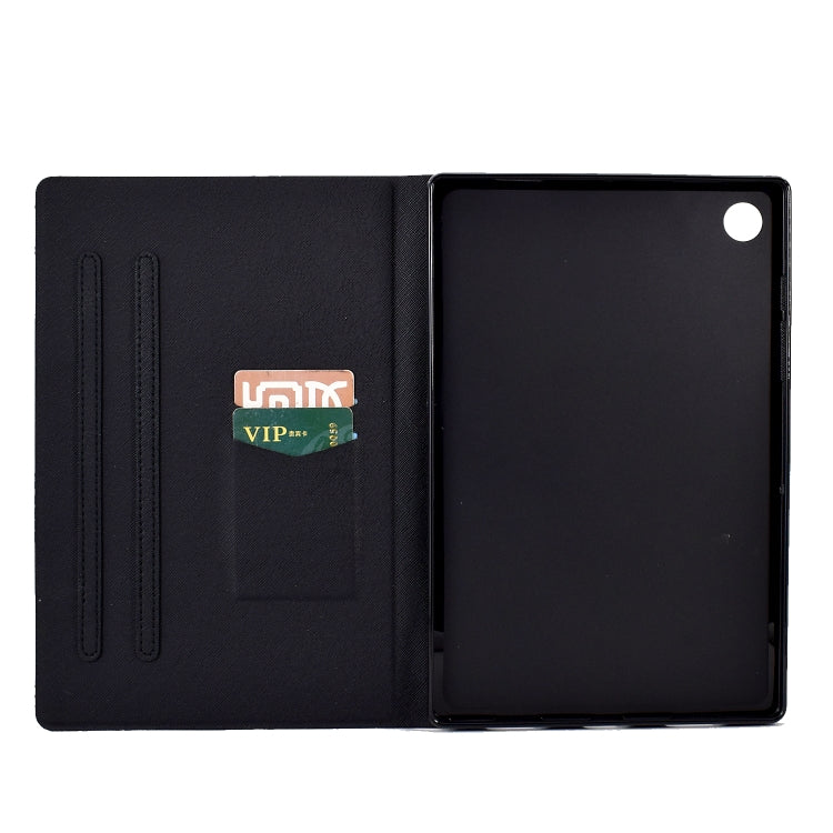 For Samsung Galaxy Tab A8 10.5 X205 / X200 Coloured Drawing Smart Leather Tablet Case(Tiger)