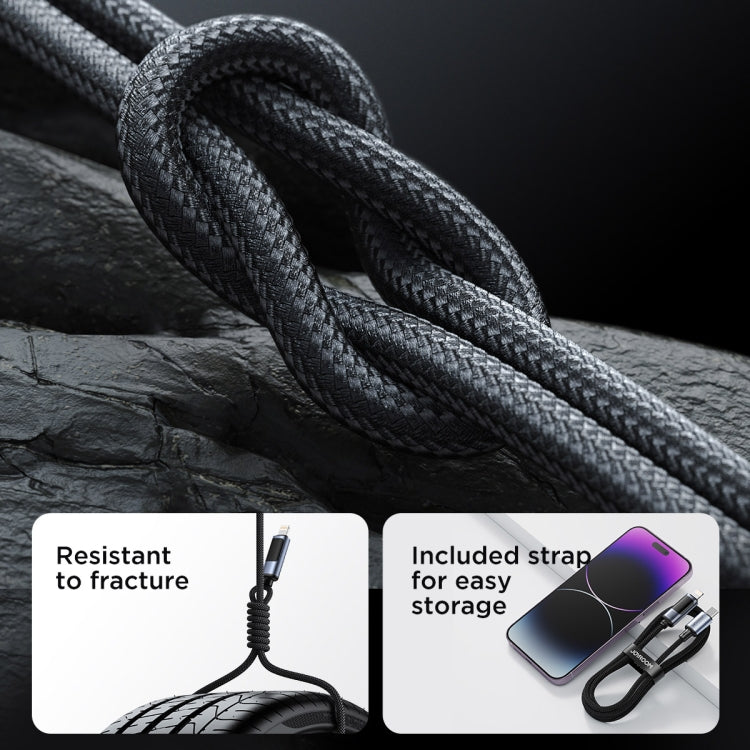 JOYROOM S-CL020A16 20W USB-C / Type-C to 8 Pin Digital Display Fast Charging Data Cable, Length:1.2m(Black)