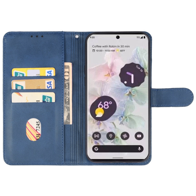 For Google Pixel 8 Leather Phone Case(Blue)