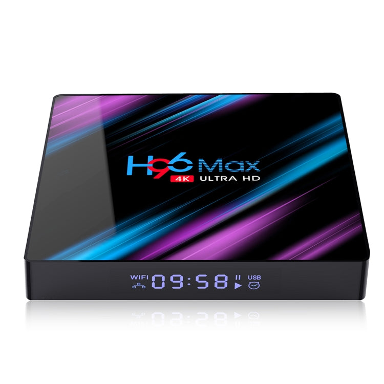 H96 Max-3318 4K Ultra HD Android TV Box with Remote Controller, Android 10.0, RK3318 Quad-Core 64bit Cortex-A53, 2GB+16GB, Support TF Card / USBx2 / AV / Ethernet, Plug Specification:UK Plug