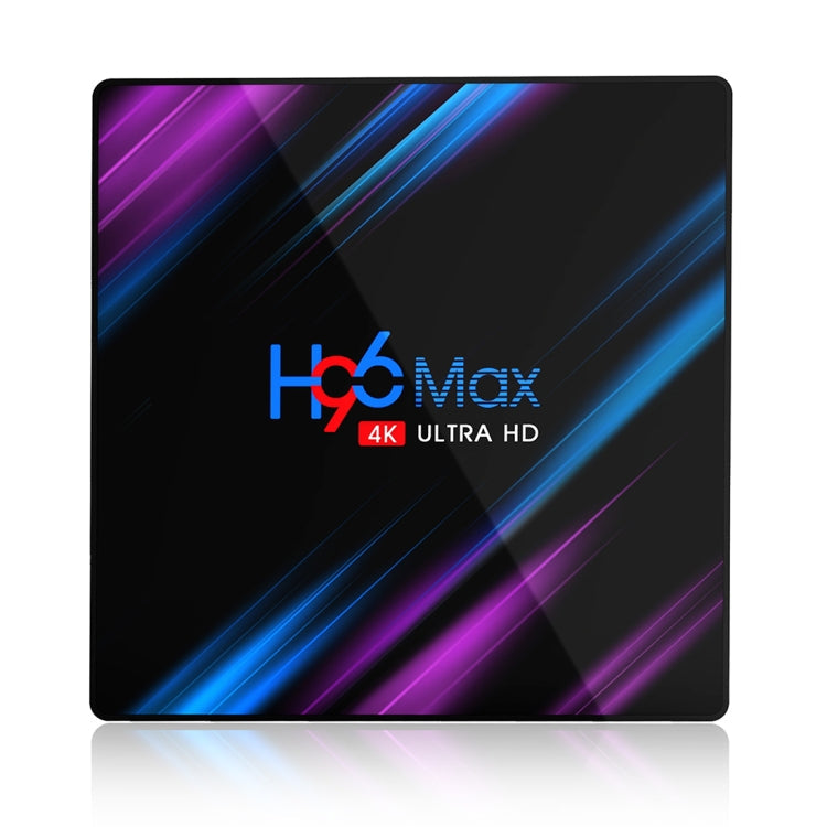 H96 Max-3318 4K Ultra HD Android TV Box with Remote Controller, Android 10.0, RK3318 Quad-Core 64bit Cortex-A53, 4GB+32GB, Support TF Card / USBx2 / AV / Ethernet, Plug Specification:UK Plug
