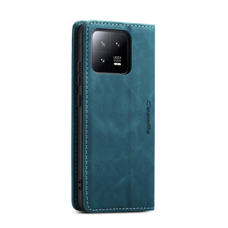For Xiaomi 13 CaseMe 013 Multifunctional Horizontal Flip Leather Phone Case(Blue)