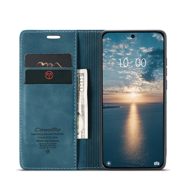 For Xiaomi 13 CaseMe 013 Multifunctional Horizontal Flip Leather Phone Case(Blue)