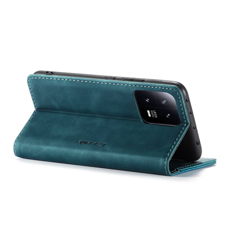 For Xiaomi 13 CaseMe 013 Multifunctional Horizontal Flip Leather Phone Case(Blue)