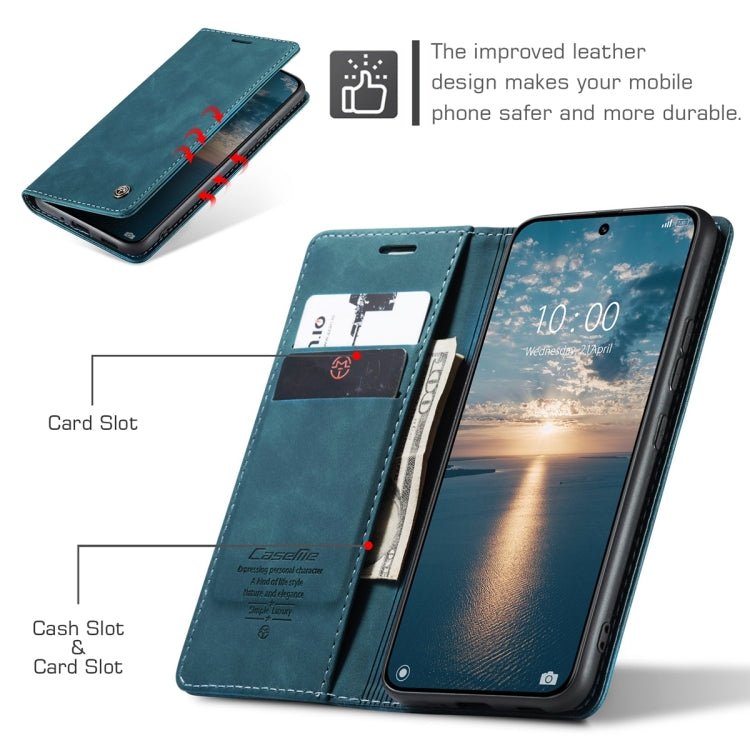For Xiaomi 13 CaseMe 013 Multifunctional Horizontal Flip Leather Phone Case(Blue)