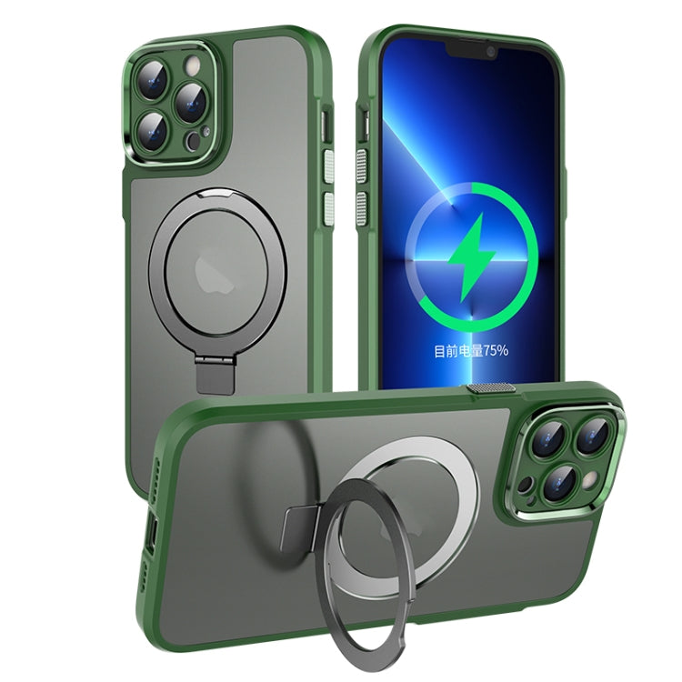 MagSafe Magnetic Metal Holder Phone Case, For iPhone 14, For iPhone 14 Plus, For iPhone 14 Pro, For iPhone 13 Pro Max