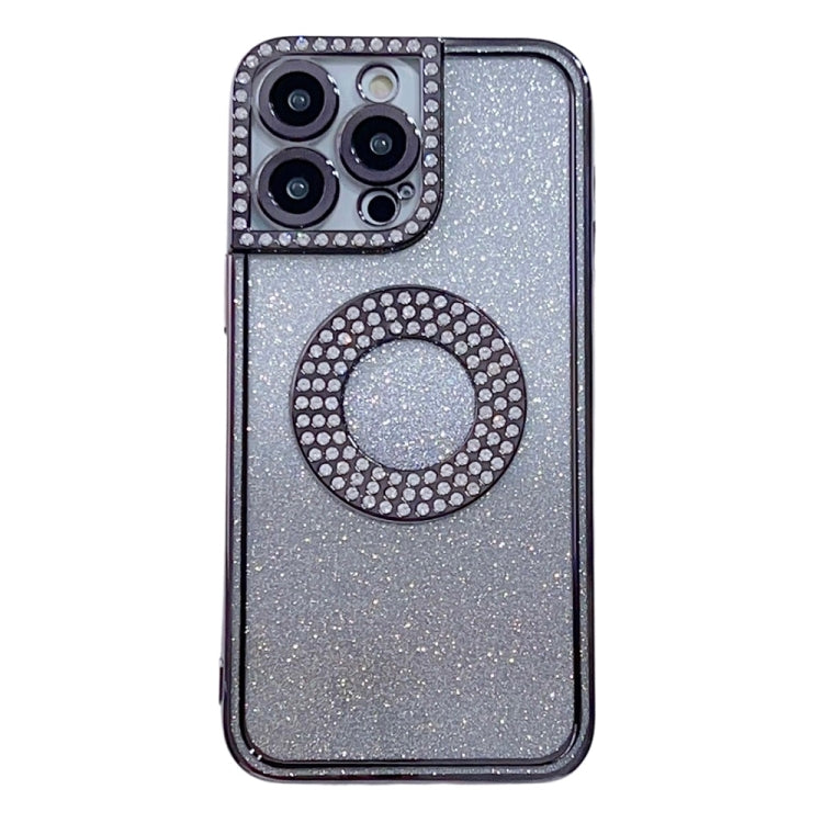 For iPhone 11 Electroplated Diamond Gradient Glitter Phone Case(Silver)