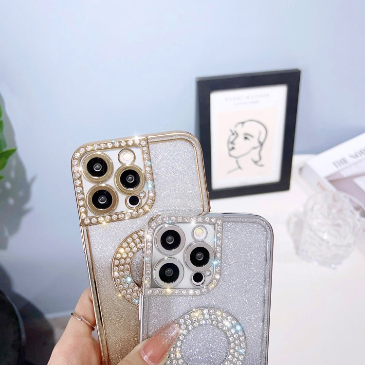 For iPhone 11 Electroplated Diamond Gradient Glitter Phone Case(Silver)