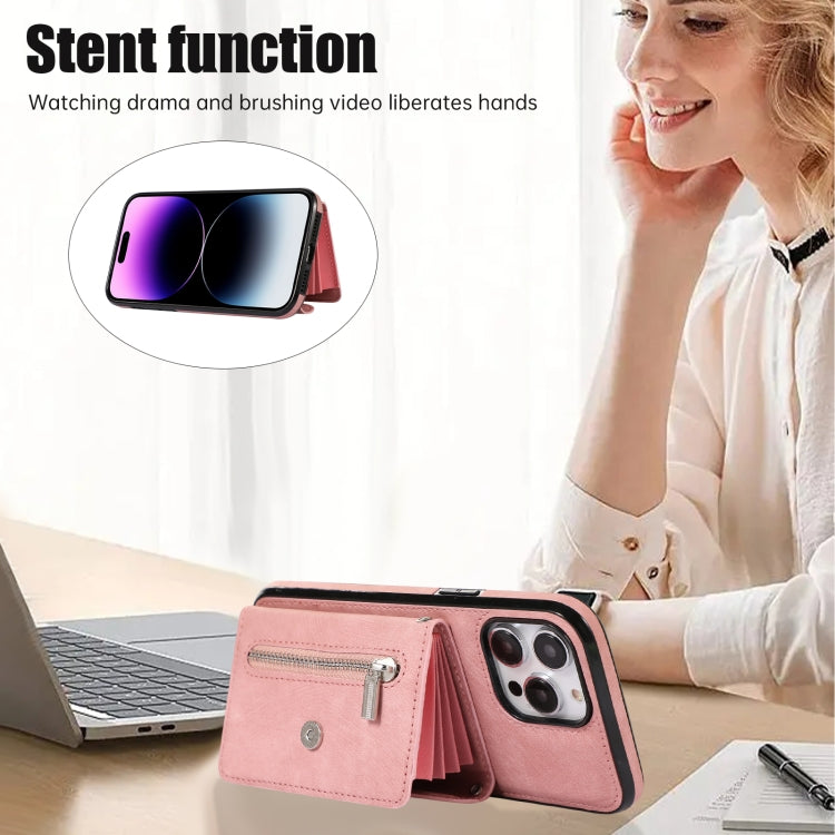 Zipper RFID Card Slot Phone Case with Short Lanyard, For iPhone 12 mini, For iPhone 12 / 12 Pro, For iPhone 12 Pro Max, For iPhone 11
