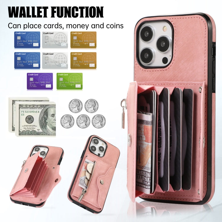 Zipper RFID Card Slot Phone Case with Short Lanyard, For iPhone 12 mini, For iPhone 12 / 12 Pro, For iPhone 12 Pro Max, For iPhone 11
