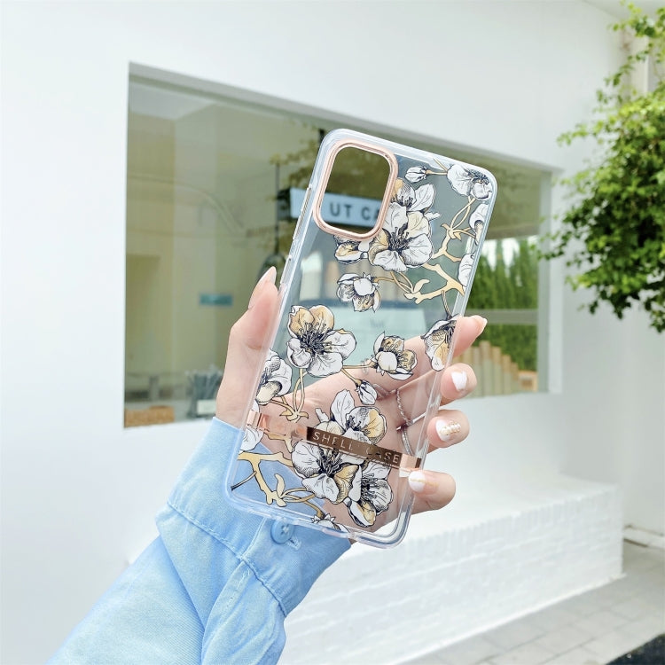 For Samsung Galaxy A14 5G High Translucent Electroplating Flower Pattern TPU + PC Phone Case(Ewha)