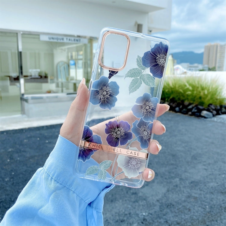 For Samsung Galaxy A14 5G High Translucent Electroplating Flower Pattern TPU + PC Phone Case(Cineraria)