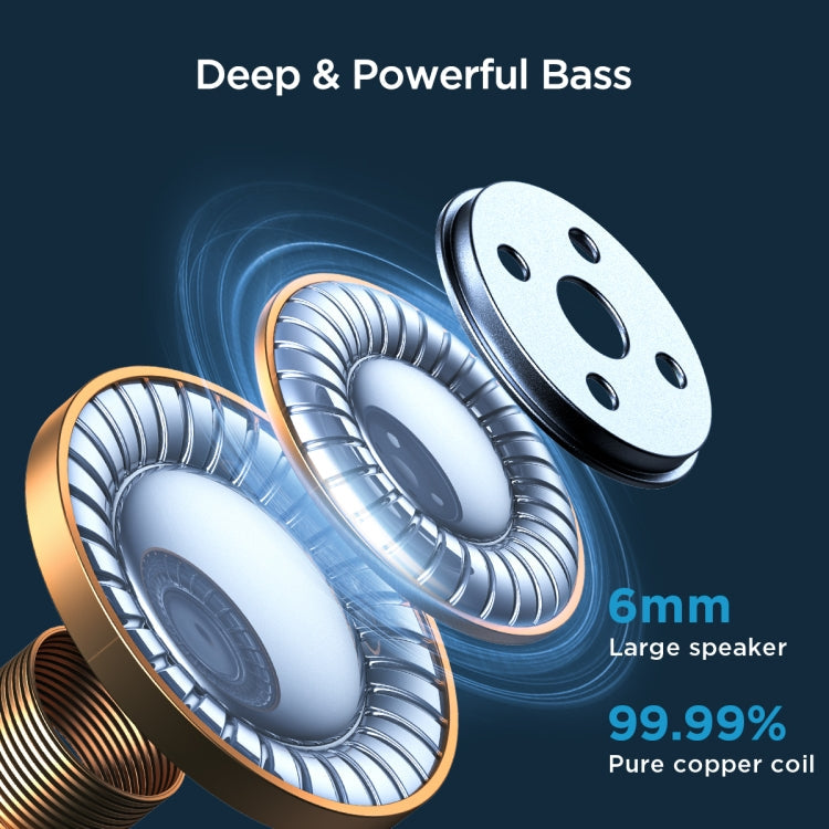 JOYROOM JR-DB1 Jdots Series True Wireless Bluetooth Earphones(Black)