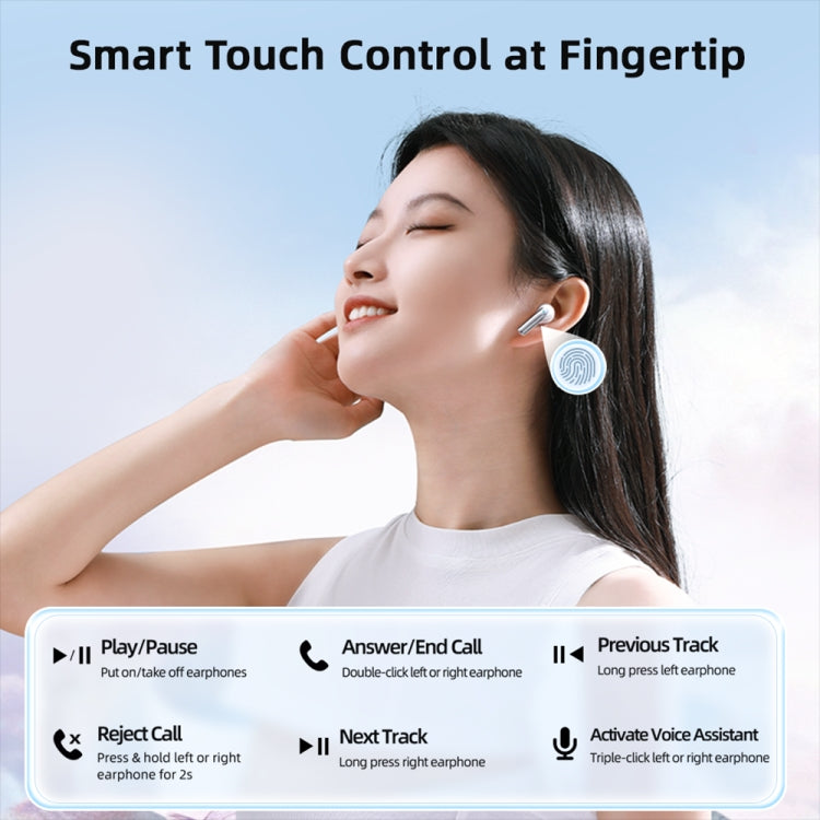 JOYROOM JR-PB1 Jpods Dual Mic ENC Call Noise Reduction Bluetooth Earphones(Black)