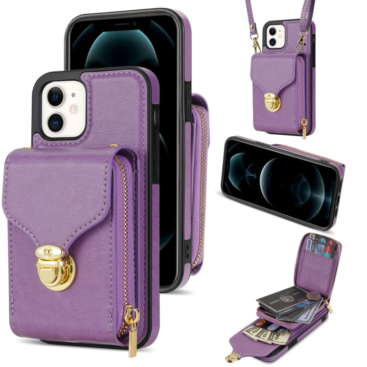 Zipper Hardware Card Wallet Phone Case, For iPhone 11 Pro Max, For iPhone 11 Pro, For iPhone 11, For iPhone 13 mini