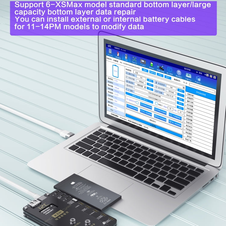i2C KC01 Multi-function Comprehensive Battery Repair Instrument for iPhone 6-14 Pro Max, Version:High Configuration Version