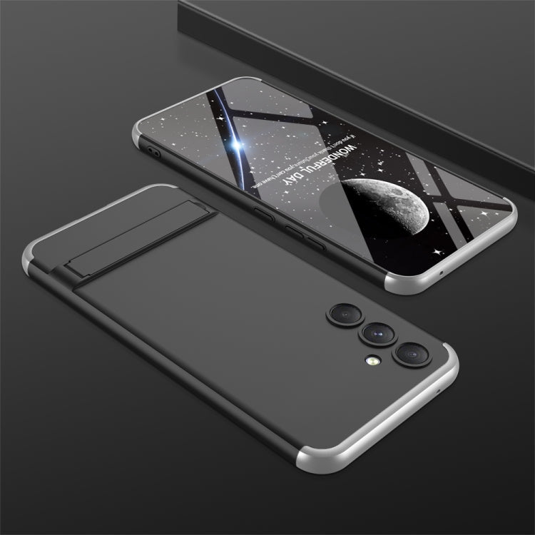 For Samsung Galaxy A54 5G GKK Three Stage Splicing Full Coverage PC Phone Case(Black Silver)