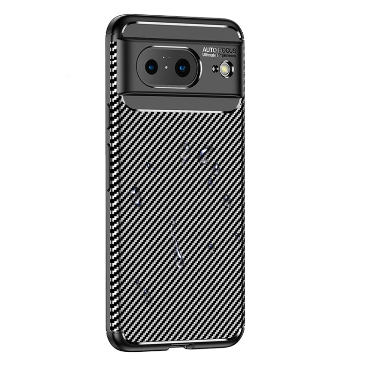 For Google Pixel 8 Carbon Fiber Texture Shockproof TPU Phone Case(Black)