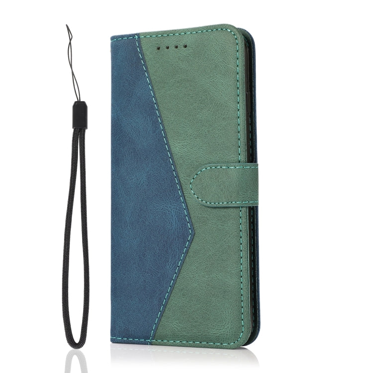 For Sony Xperia 10 V 2023 Dual-color Stitching Leather Phone Case(Blue Green)
