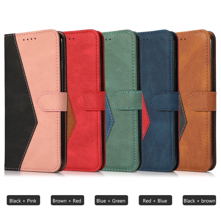 For Sony Xperia 10 V 2023 Dual-color Stitching Leather Phone Case(Blue Green)