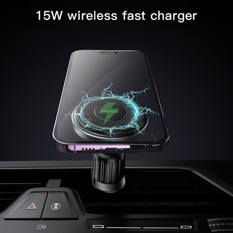 Yesido C190 15W Magsafe Magnetic Car Air Vent Wireless Charger(Black)