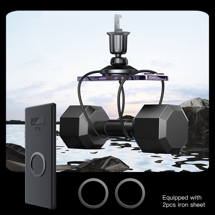 Yesido C190 15W Magsafe Magnetic Car Air Vent Wireless Charger(Black)