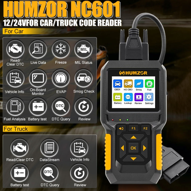 HUMZOR NC601 Car and Truck OBD2 Scan Tool Diagnostic Tool, NC601