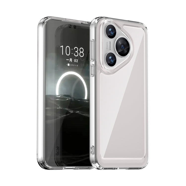 For Huawei Pura 70 Colorful Series Acrylic + TPU Phone Case(Transparent)