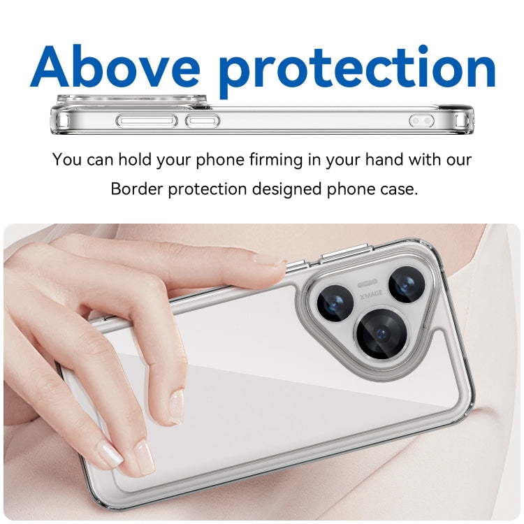 For Huawei Pura 70 Colorful Series Acrylic + TPU Phone Case(Transparent)