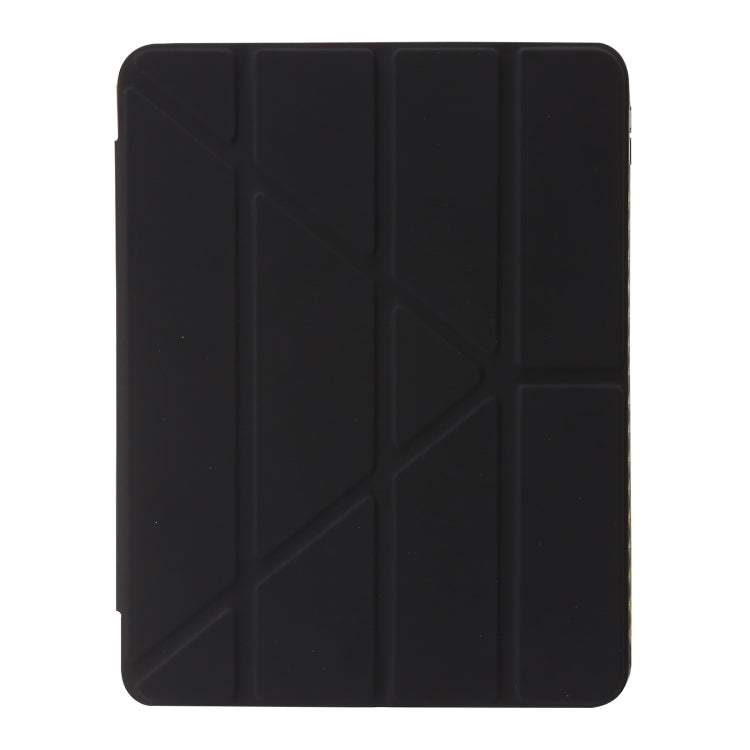 For iPad 10th Gen 10.9 2022 Clear Acrylic Deformation Leather Tablet Case(Black)