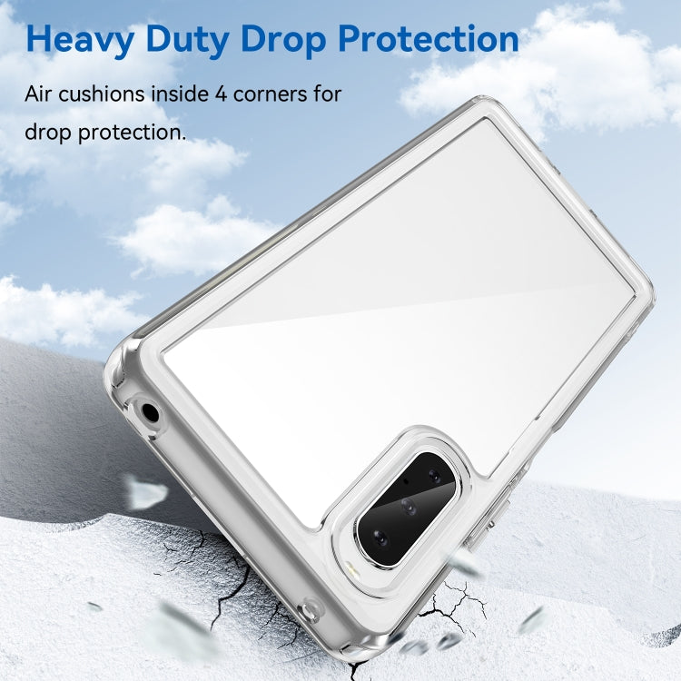 For Sony Xperia 10 V Colorful Series Acrylic + TPU Phone Case(Transparent)