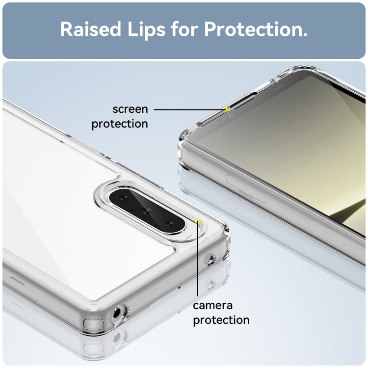 For Sony Xperia 10 V Colorful Series Acrylic + TPU Phone Case(Transparent)