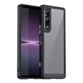 For Sony Xperia 1 V Colorful Series Acrylic  TPU Phone Case(Black)