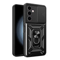 For Samsung Galaxy A24 4G Sliding Camera Cover Design TPU+PC Phone Case(Black)