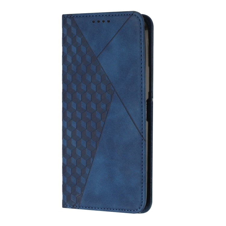 For Google Pixel 7a Diamond Pattern Skin Feel Magnetic Leather Phone Case(Blue)