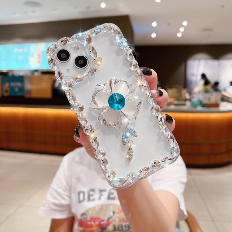 For iPhone 14 Pro Max Sunflower Diamond Phone Case(Transparent)