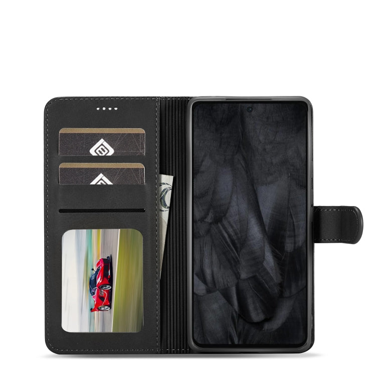 For Google Pixel 8 Pro LC.IMEEKE Calf Texture Horizontal Flip Leather Case(Black)