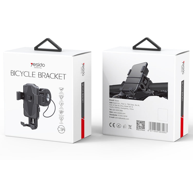 Yesido C94 Bicycle / Motorcycle Elastic Clip Phone Navigation Bracket(Black)