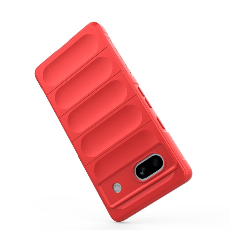 For Google Pixel 7a Magic Shield TPU  Flannel Phone Case(Dark Blue)