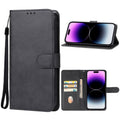 For iPhone 15 Pro Max Leather Phone Case(Black)