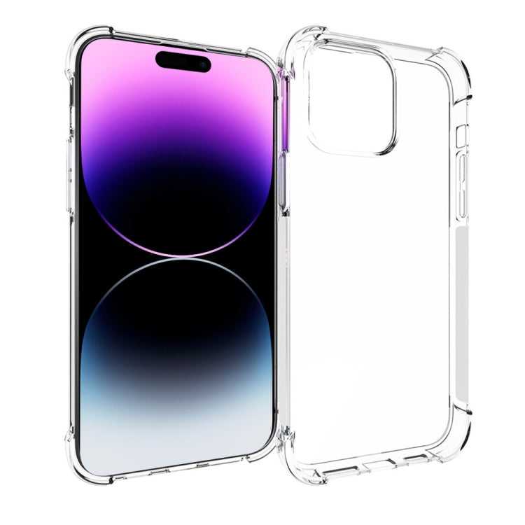 For iPhone 15 Pro Max Shockproof Non-slip Thickening TPU Phone Case(Transparent)