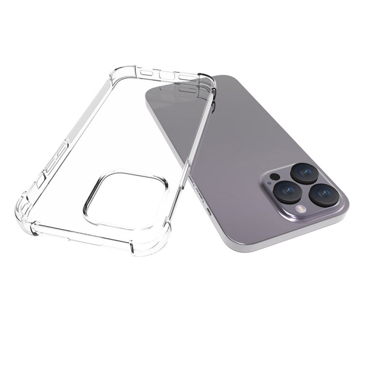For iPhone 15 Pro Max Shockproof Non-slip Thickening TPU Phone Case(Transparent)