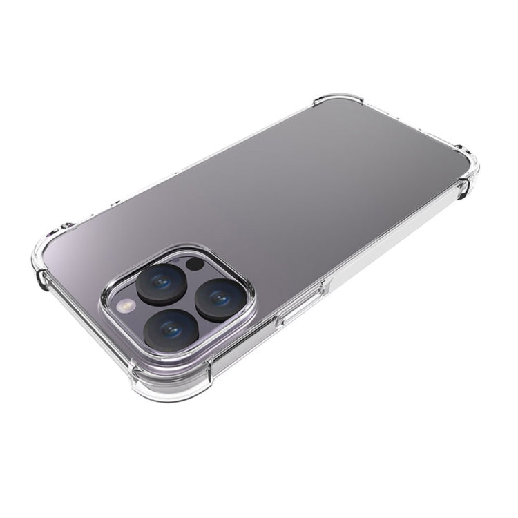 For iPhone 15 Pro Max Shockproof Non-slip Thickening TPU Phone Case(Transparent)