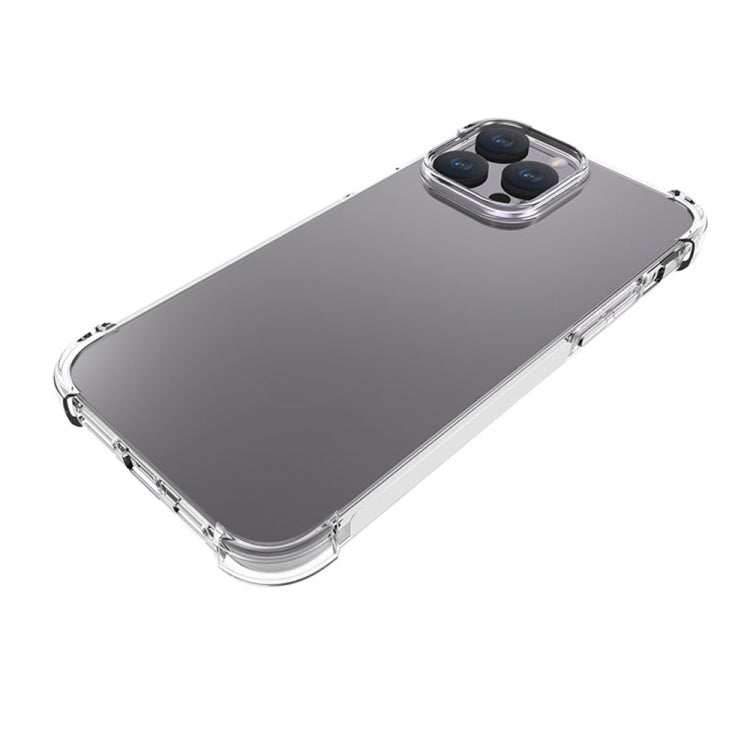 For iPhone 15 Pro Max Shockproof Non-slip Thickening TPU Phone Case(Transparent)